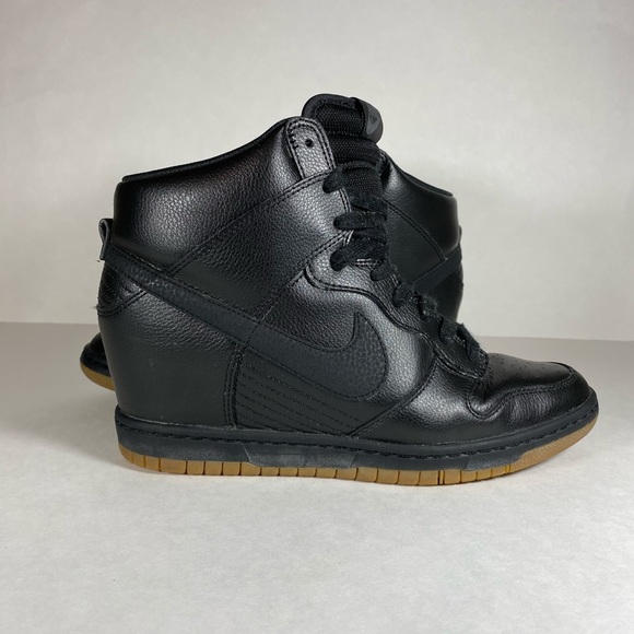 black nike wedge sneakers